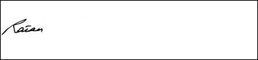 An unclear signature inside a box.